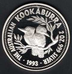 KOOKABURRA 1993 2 OZ PROOF TO AB OBVERSE